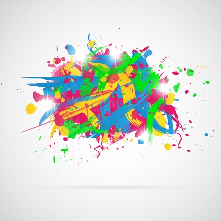 Abstract background with paint splashes  のイラスト素材
