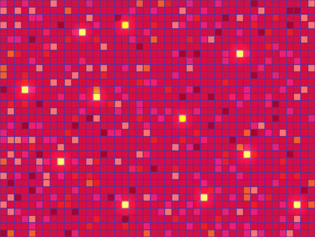 Red pixel mosaic background. Abstract pattern.のイラスト素材
