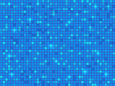Blue pixel mosaic background. Abstract pattern.のイラスト素材