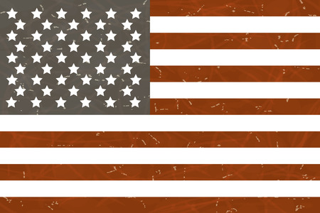 Grunge American flag. Vintage background. Vector illustrationのイラスト素材