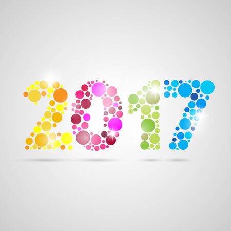 Happy new year 2017 design. Vector illustration. eps10のイラスト素材