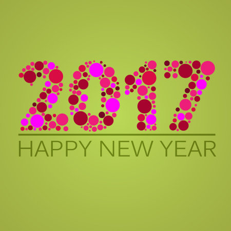 Happy new year 2017 design. Vector illustration. eps10