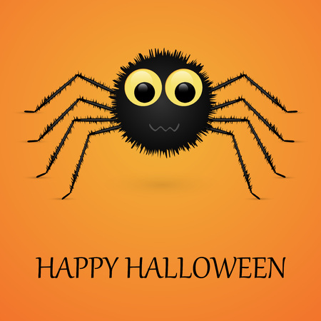 Happy Halloween spider. Vector illustration.のイラスト素材