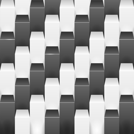 Abstract background with white and black boxes. Vector illustration.のイラスト素材