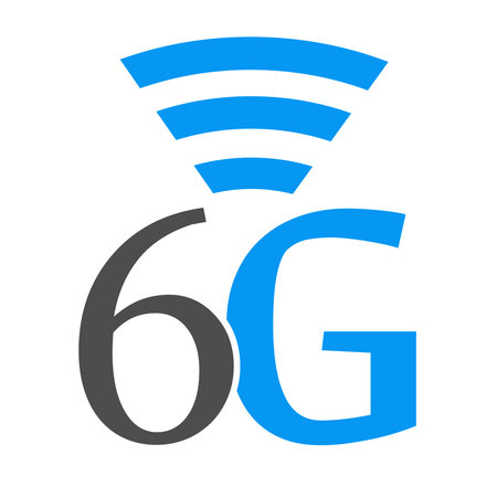 6G Vector Icon. 6th Generation Wireless Internet Network Connection Information Technology...