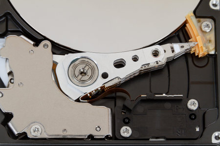 Disassembled hdd disk 2.5 isolated on white background