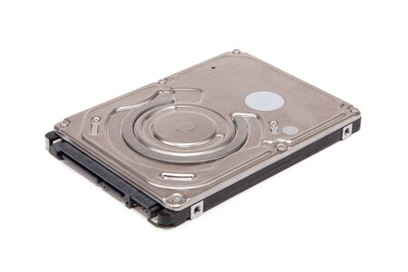 HDD disk 2.5" isolated on white backgroundの写真素材