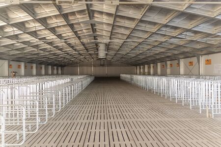 Construction of a cattle-breeding farmの写真素材