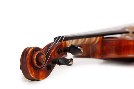 Violin isolated on white backgroundの写真素材
