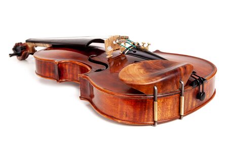 Violin isolated on white backgroundの写真素材