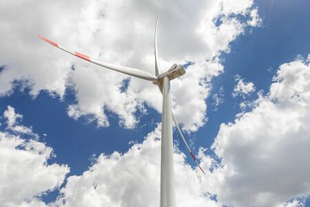 Wind turbines for the production of electricity from windの写真素材