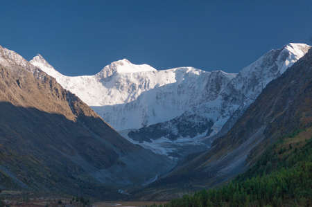Mount Beluha at sunset. Altai Mountain. gorizontalの写真素材