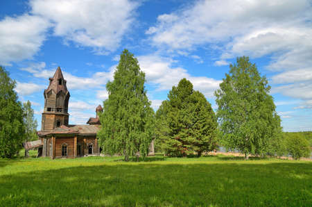 wood, Church, old, meadowの写真素材