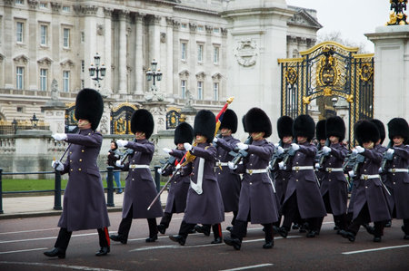 The Changing of the Guards at Buckingham Palaceの写真素材