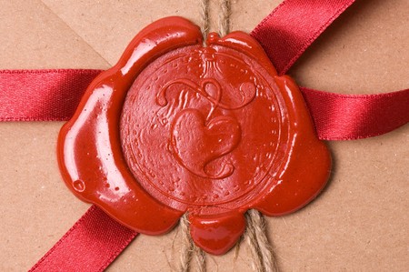 Valentine letterの写真素材