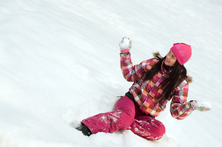 Beautiful young woman outdoor の写真素材