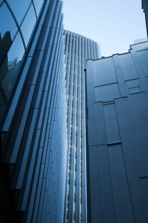 modern glass silhouettes of skyscrapers 