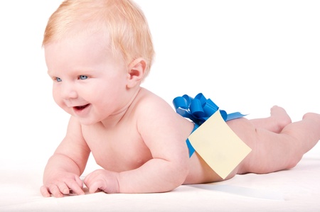 Cute Baby boy's portraitの写真素材