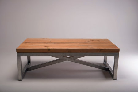 modern wooden table studio shot