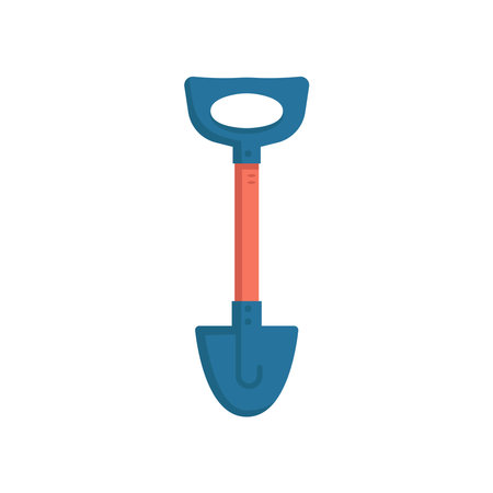 bayonet shovel with handle isolated on white backgroundのイラスト素材