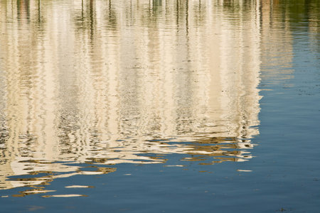 Reflection on water surfaceの写真素材