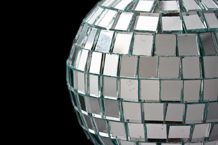 Disco ball on black background