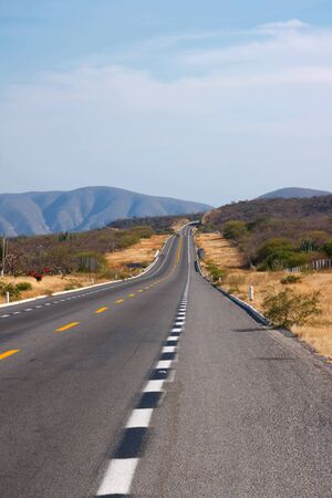 Road in desert  in Mexicoの写真素材