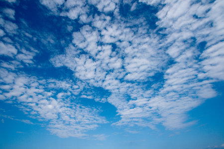 White clouds in blue sky