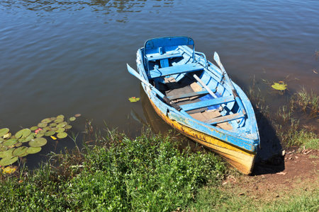 Boat in lake. Kodaikanal, Tamil Nadu, Indiaの写真素材
