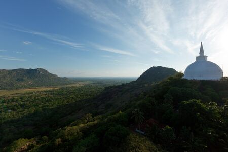 Sky above small mountains, covered with trees. Sri Lankaの写真素材