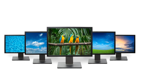 HDTV  television concept - flat screen TV