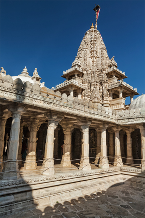 Jain temple in Ranakpur, Rajasthan, Indiaの写真素材