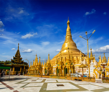 Myanmer famous sacred place and tourist attraction landmark - Shwedagon Paya pagoda. Yangon, Myanmar Myanmer famous sacred place and tourist attraction landmark - Shwedagon Paya pagoda. Yangon, Myanmar