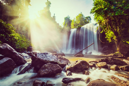 Tropical waterfall