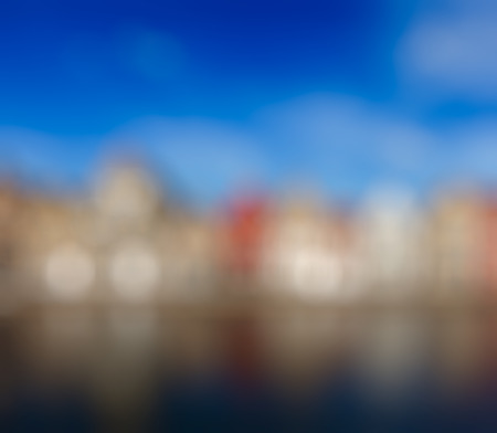 Blurred defocused background of European townの写真素材