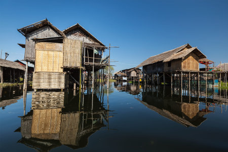 Stilted housesの写真素材