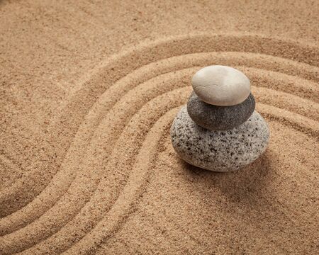 Japanese Zen stone gardenの写真素材