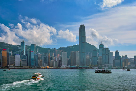 Hong Kong skyline. Hong Kong, China