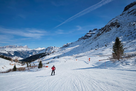 Ski resort in Dolomites, Italy