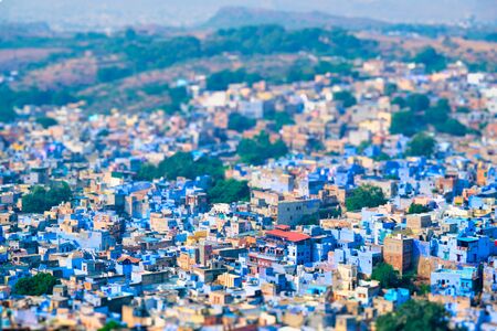 Aerial view of Jodhpur Blue City. Jodphur, Rajasthan, Indiaの写真素材