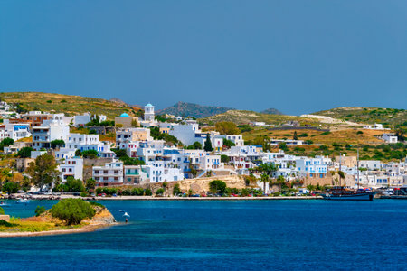 Adamantas Adamas harbor town of Milos island, Greeceの写真素材