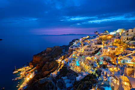 Famous greek tourist destination Oia, Greeceの写真素材