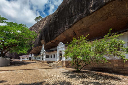 Rock temple in Dambulla, Sri Lankaの写真素材