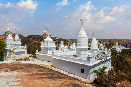 Sonagiri Jain Temples, Madhya Pradesh state, Indiaの写真素材