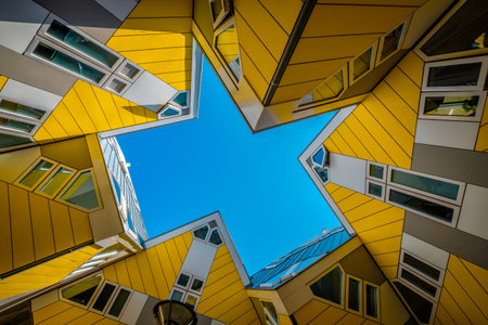 Cube houses in Rotterdam, Netherlandsのeditorial素材