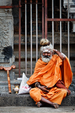 Sadhu man in temple