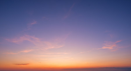 Beautiful dramatic scenic after sunset sky background after sunsetの写真素材