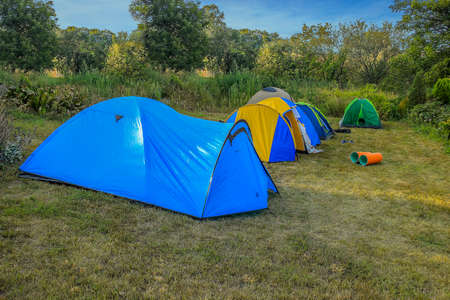Camping tent in the nature.の写真素材