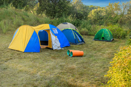 Camping tent in the nature.の写真素材