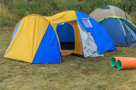 Camping tent in the nature.の写真素材
